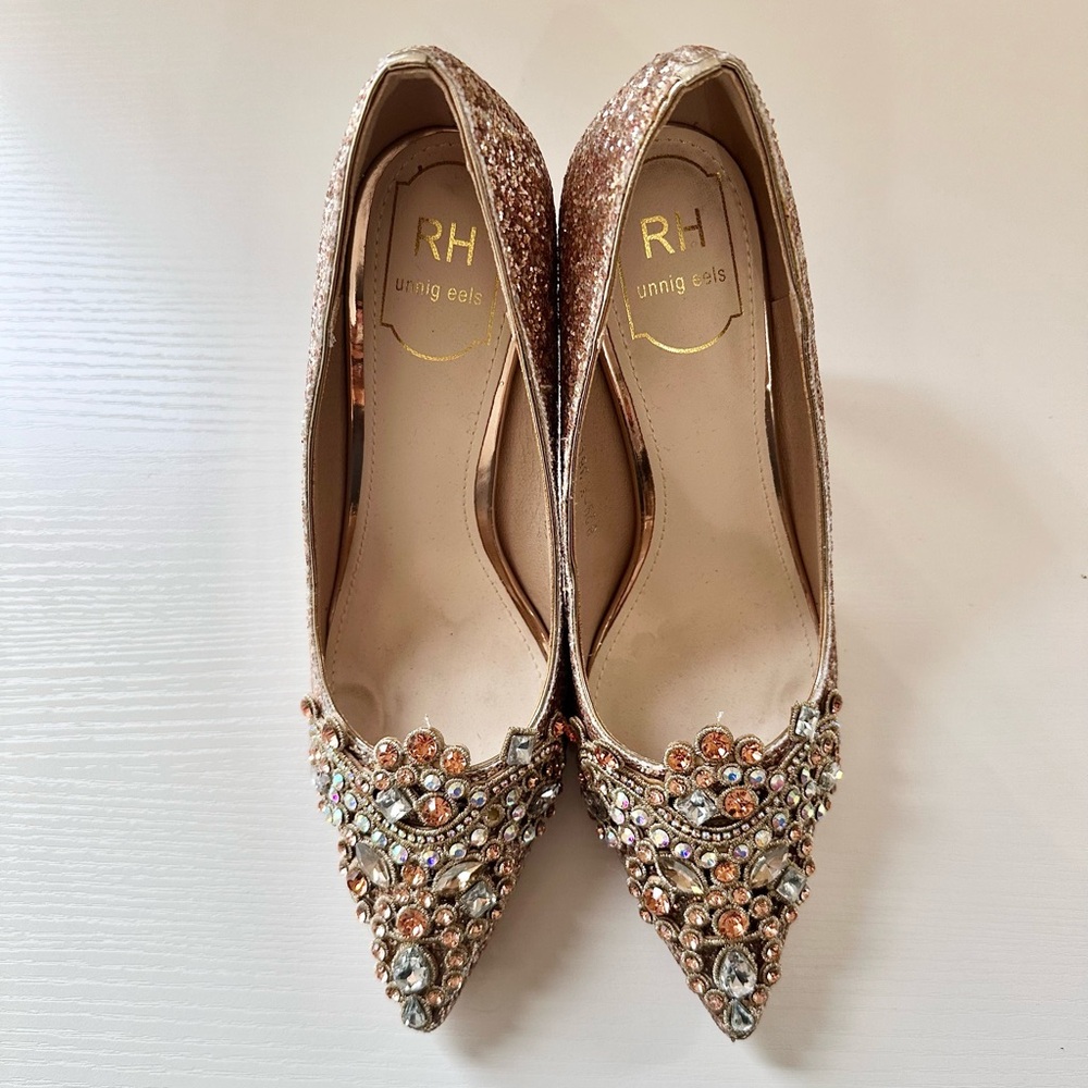 Evening Rhinestone Heels. Prom Shoes. Bella Belle Shoes. High Heels. Sz 7 - Picture 3 of 15